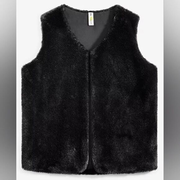 Epic Threads Black Faux Fur Vest for Kids - Picture 1 of 3
